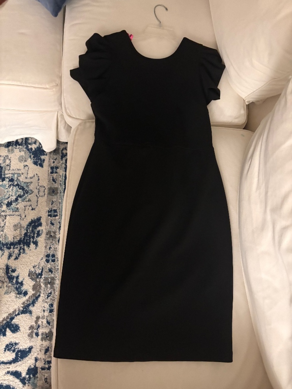 Betsey Johnson Black Ruffle Flutter Sleeve Dress